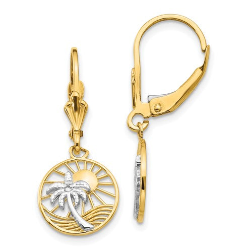 14k-rhodium-palm-tree-leverback-earrings-SolomonJeweler-Wichita-KS-CustomJewelry