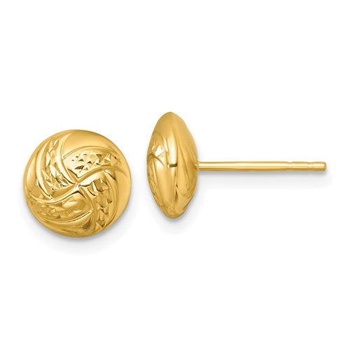 14k-polished-textured-post-earrings-SolomonJeweler-Wichita-KS-CustomJewelry