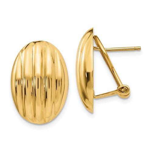14k-polished-fancy-omega-back-post-earrings-SolomonJeweler-Wichita-KS-CustomJewelry