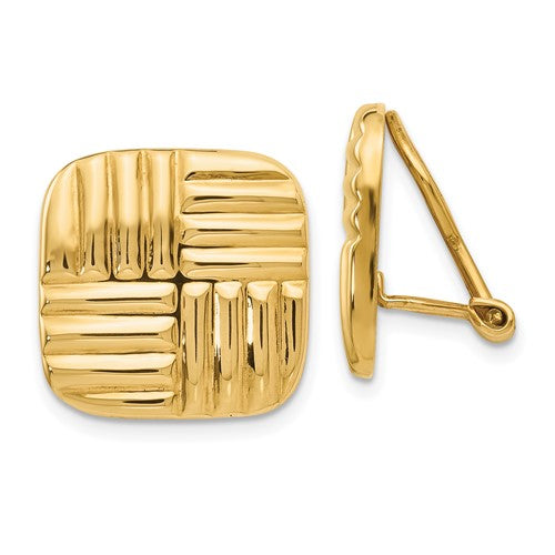 14k-non-pierced-basket-weave-earrings-SolomonJeweler-Wichita-KS-CustomJewelry