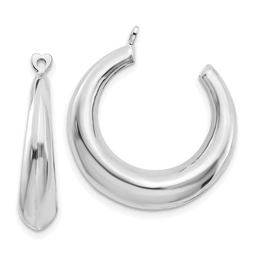 14k-white-gold-polished-hoop-earring-jackets-SolomonJeweler-Wichita-KS-CustomJewelry