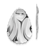 14k-white-gold-polished-hammered-oval-earring-jackets-SolomonJeweler-Wichita-KS-CustomJewelry