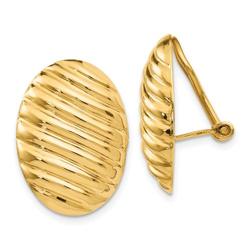 14k-polished-button-non-pierced-omega-back-earrings-SolomonJeweler-Wichita-KS-CustomJewelry