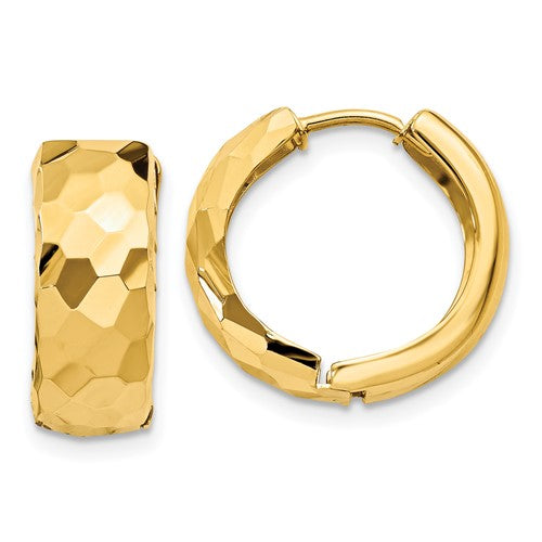 14k-faceted-polished-hinged-6mm-hoop-earrings-SolomonJeweler-Wichita-KS-CustomJewelry