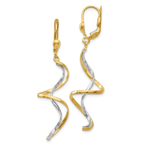 14k-two-tone-spiral-dangle-earrings-SolomonJeweler-Wichita-KS-CustomJewelry