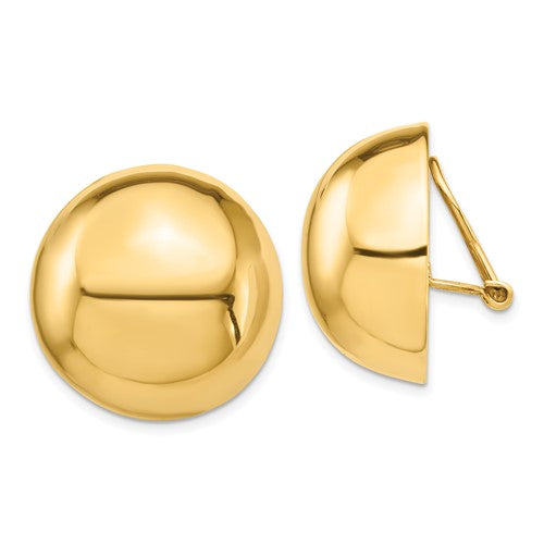 14k-omega-clip-24mm-half-ball-non-pierced-earrings-SolomonJeweler-Wichita-KS-CustomJewelry