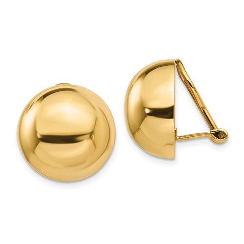 14k-omega-clip-16mm-half-ball-non-pierced-earrings-SolomonJeweler-Wichita-KS-CustomJewelry