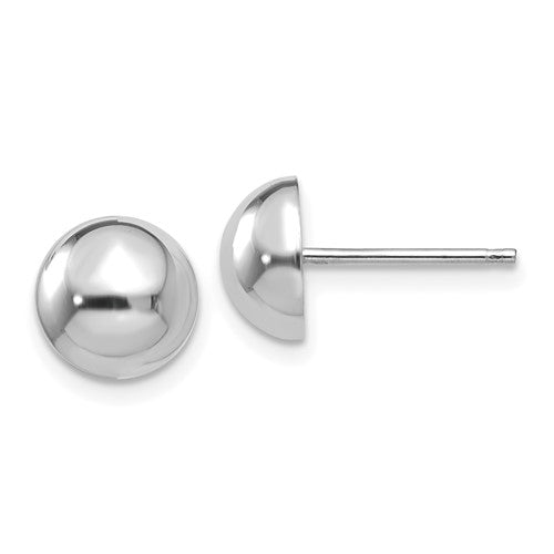 14k-white-gold-8mm-half-ball-post-earrings-SolomonJeweler-Wichita-KS-CustomJewelry