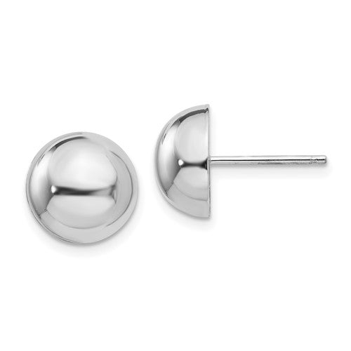 14k-white-gold-10mm-half-ball-post-earrings-SolomonJeweler-Wichita-KS-CustomJewelry