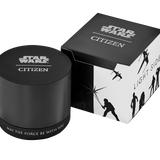 Black cylindrical container and box with 'Star Wars Citizen' branding on a white background