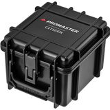 A black hard protective case with latches and straps, branded PROMASTER and CITIZEN on the lid, shown on a plain white background.