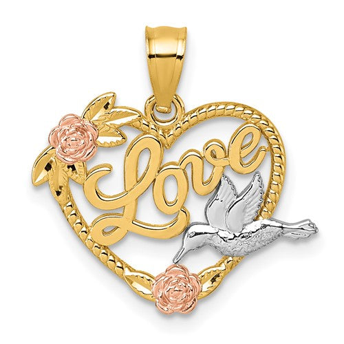 14k-two-tone-white-rhodium-polish-love-floral-and-bird-heart-pendant-SolomonJeweler-Wichita-KS-CustomJewelry