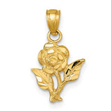14k-polished-diamond-cut-rose-pendant-SolomonJeweler-Wichita-KS-CustomJewelry