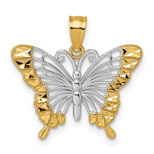 14k-rhodium-diamond-cut-polished-butterfly-pendant-SolomonJeweler-Wichita-KS-CustomJewelry