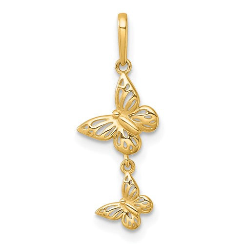 14k-polished-double-butterfly-moveable-dangle-pendant-SolomonJeweler-Wichita-KS-CustomJewelry