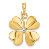 14k-with-white-rhodium-polished-4-leaf-clover-charm-SolomonJeweler-Wichita-KS-CustomJewelry