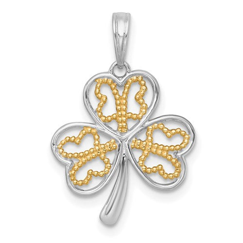 14k-with-white-rhodium-polished-fancy-3-leaf-clover-charm-SolomonJeweler-Wichita-KS-CustomJewelry
