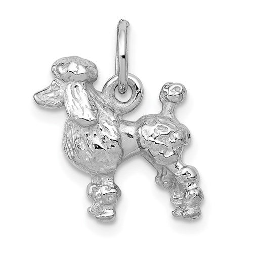 14k-white-gold-solid-3-d-poodle-charm-SolomonJeweler-Wichita-KS-CustomJewelry