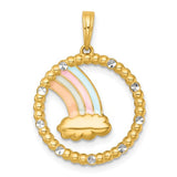 14k-with-white-rhodium-multi-color-enamel-rainbow-with-cloud-charm-SolomonJeweler-Wichita-KS-CustomJewelry