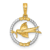 14k-with-white-rhodium-polished-flying-bird-in-circle-with-stars-charm-SolomonJeweler-Wichita-KS-CustomJewelry