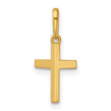 14k-polished-knife-edge-latin-cross-pendant-SolomonJeweler-Wichita-KS-CustomJewelry