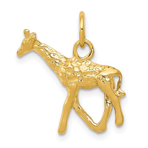 14k-solid-polished-3-d-giraffe-charm-SolomonJeweler-Wichita-KS-CustomJewelry
