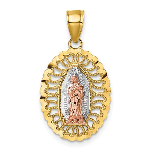 14k-two-tone-with-white-rhodium-polished-guadalupe-pendant-SolomonJeweler-Wichita-KS-CustomJewelry