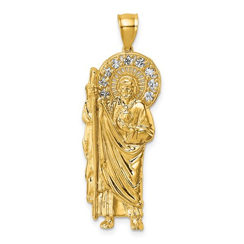14k-polished-cz-st-jude-pendant-SolomonJeweler-Wichita-KS-CustomJewelry