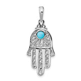 14k-white-gold-turquoise-filigree-chamseh-pendant-SolomonJeweler-Wichita-KS-CustomJewelry