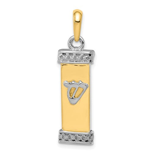 14k-two-tone-3d-mezuzah-pendant-SolomonJeweler-Wichita-KS-CustomJewelry