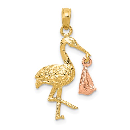 14k-two-tone-stork-pendant-SolomonJeweler-Wichita-KS-CustomJewelry