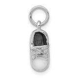 14k-3d-white-gold-baby-shoe-charm-SolomonJeweler-Wichita-KS-CustomJewelry