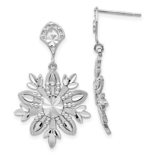 14k-white-gold-fancy-snowflake-dangle-earrings-SolomonJeweler-Wichita-KS-CustomJewelry