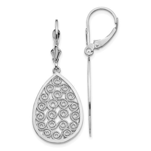 14k-white-gold-teardrop-filigree-dangle-leverback-earrings-SolomonJeweler-Wichita-KS-CustomJewelry