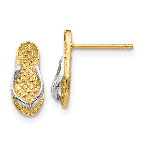 14k-and-rhodium-flip-flop-earrings-SolomonJeweler-Wichita-KS-CustomJewelry