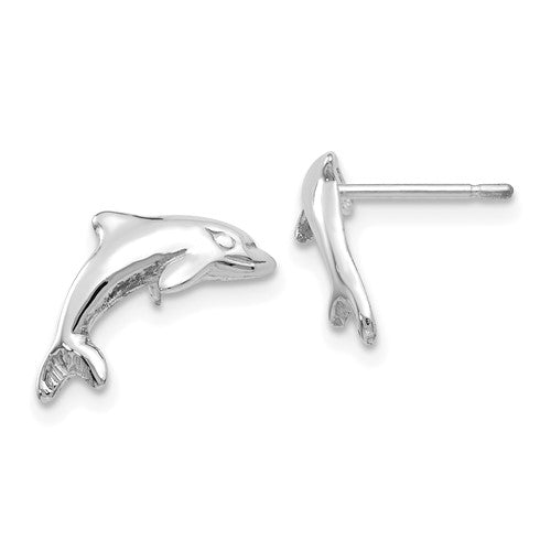 14k-white-gold-dolphin-earrings-SolomonJeweler-Wichita-KS-CustomJewelry