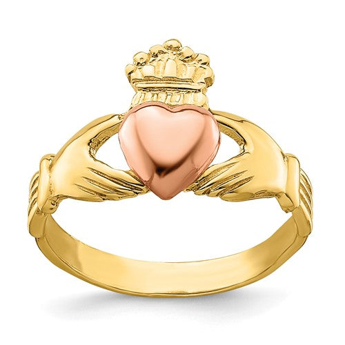 14k-two-tone-baby-claddagh-ring-SolomonJeweler-Wichita-KS-CustomJewelry