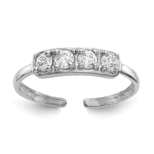 14k-white-gold-cz-toe-ring-SolomonJeweler-Wichita-KS-CustomJewelry
