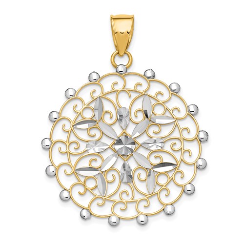 14k-white-rhodium-diamond-cut-filigree-pendant-SolomonJeweler-Wichita-KS-CustomJewelry