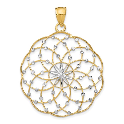 14k-rhodium-diamond-cut-sphere-pendant-SolomonJeweler-Wichita-KS-CustomJewelry