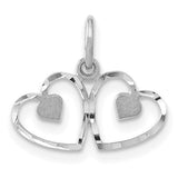 14k-white-gold-satin-and-diamond-cut-double-heart-charm-SolomonJeweler-Wichita-KS-CustomJewelry