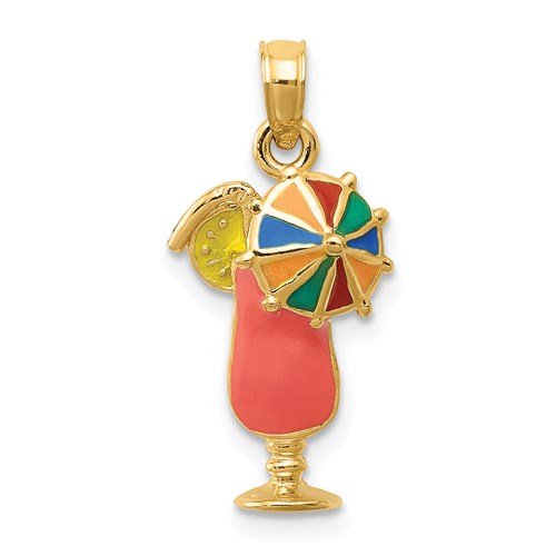 14k-pink-enameled-tropical-drink-pendant-SolomonJeweler-Wichita-KS-CustomJewelry