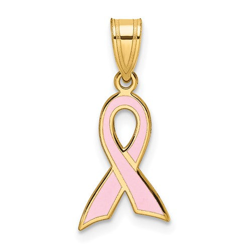 14k-small-enameled-awareness-ribbon-pendant-SolomonJeweler-Wichita-KS-CustomJewelry