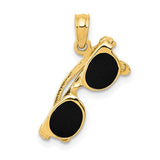 14k-3-d-black-enameled-moveable-sunglasses-pendant-SolomonJeweler-Wichita-KS-CustomJewelry