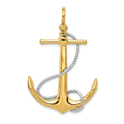 14k-two-tone-3-d-anchor-with-entwined-rope-accent-pendant-SolomonJeweler-Wichita-KS-CustomJewelry
