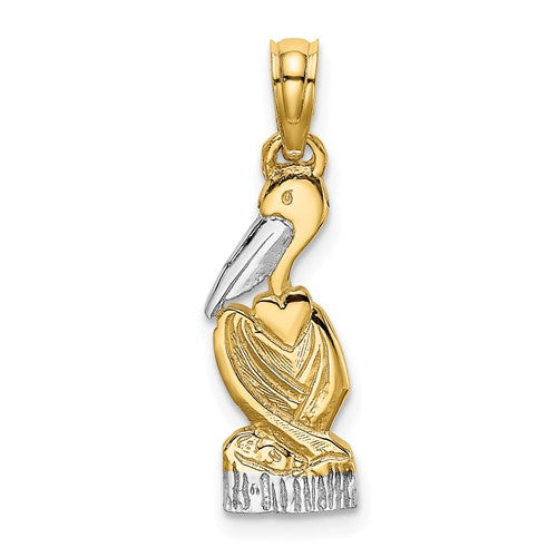 14k-and-rhodium-pelican-standing-charm-SolomonJeweler-Wichita-KS-CustomJewelry