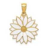 14k-enameled-white-daisy-flower-pendant-SolomonJeweler-Wichita-KS-CustomJewelry