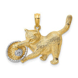 14k-rhodium-cat-playing-with-yarn-in-basket-charm-SolomonJeweler-Wichita-KS-CustomJewelry