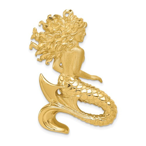 14k-polished-satin-diamond-cut-mermaid-slide-SolomonJeweler-Wichita-KS-CustomJewelry