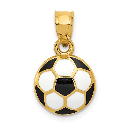 14k-enameled-soccer-ball-pendant-SolomonJeweler-Wichita-KS-CustomJewelry
